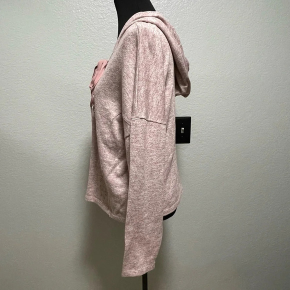 Haute Monde Lace Up Pullover Hooded Sweater MEDIUM - Picture 5 of 5